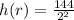 h(r) =\frac{144}{2^{2} }