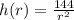 h(r) =\frac{144}{r^{2} }