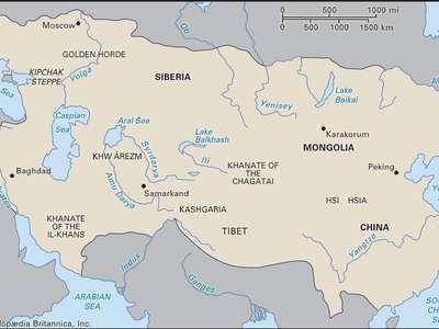 The Mongols encouraged the rise of  as a center of power