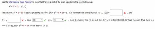 Use the Intermediate Value Theorem to show that there is a root of the given equation in the specifi