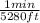 \frac{1 min}{5280 ft}