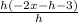 \frac{h(-2x-h-3)}{h}