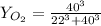 Y_{O_{2} } = \frac{40^{3} }{22^{3} + 40^{3}  }
