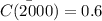 \bar{C(2000)}=0.6