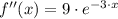 f''(x)= 9\cdot e^{-3\cdot x}