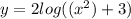 y=2log((x^2)+3)