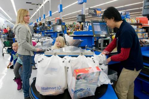 Consider cashiers and people who line up for the cashiers in a supermarket.

In how many ways can 3