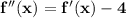 \mathbf{f''(x) = f'(x) - 4}