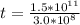 t = \frac{1.5*10^{11}}{3.0*10^{8}}