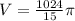 V=\frac{1024}{15}\pi