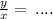 \frac{y}{x} =  \: .... \\