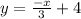 y=\frac{-x}{3} +4