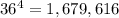 36^{4}=1,679,616