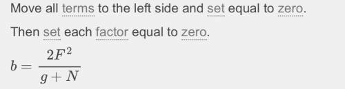 Gb + Nb = 2F2
solve for b