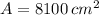 A = 8100\,cm^{2}