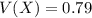 V(X) = 0.79