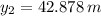 y_{2} = 42.878\,m