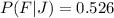 P(F |  J) =  0.526