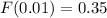 F(0.01)= 0.35