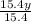 \frac{15.4y}{15.4}