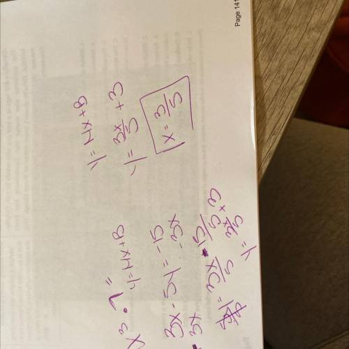 What is the x-intercept of the equation 3x - 5y = -15?