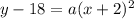 y-18=a(x+2)^2