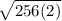 \sqrt{256(2)}