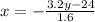 x=-\frac{3.2y-24}{1.6\\}