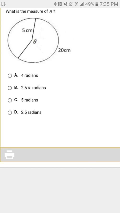 What is the measure of the center of the circle?