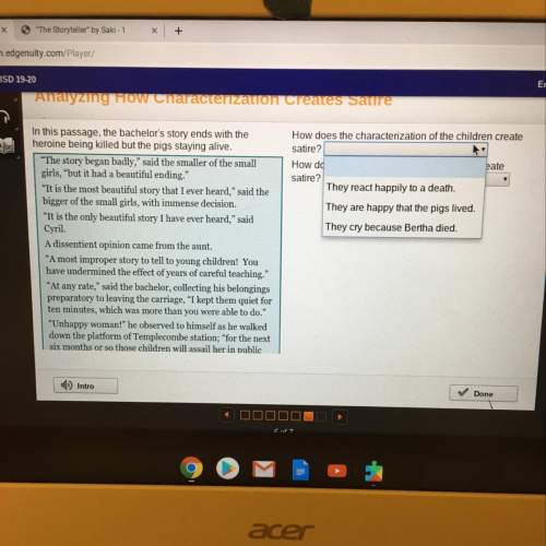 first question is  how does the characterization of the children create satire?