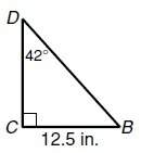 Find the length of db to the nearest hundredth of an inch.