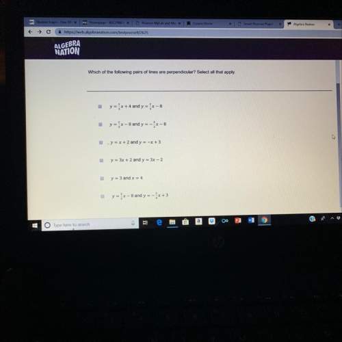 Which of the following pairs are perpendicular? select all that apply.