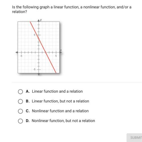 Is the following graph a linear fuction, a nonlinear function, and/or a relation?