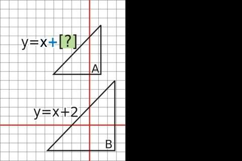 Triangles a and b are similar. find the equation for a's hypotenuse.