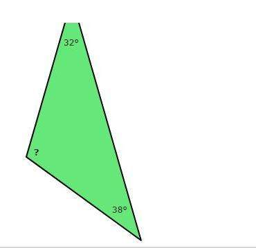 What is the value of the missing angle in the triangle?