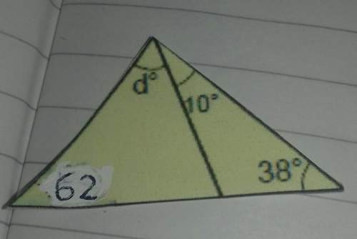 Me with this question find the angle of d .