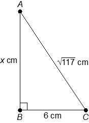 1. what is the value of x? show all of your work. base 6 cm a-b x cm a-c square r