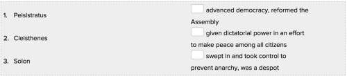 *** i promise to pick the brainliest *** match each athenian leader with the description of hi