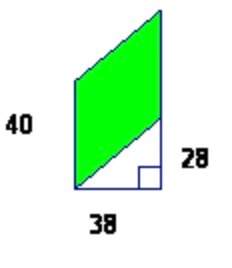 Simple parallelogram area question  find the area of the parallelogram:  op