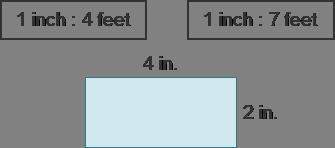 For homework, anya had to find the width of a bedroom after the scale changed from 1 inch : 4 feet