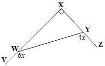 Find the value of x in each case. give reasons to justify your solutions!  w ∈ vx, y ∈ x
