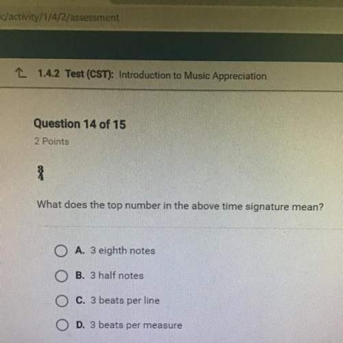 What does the top number in the above time signature mean?  o a. 3 eighth notes o&lt;