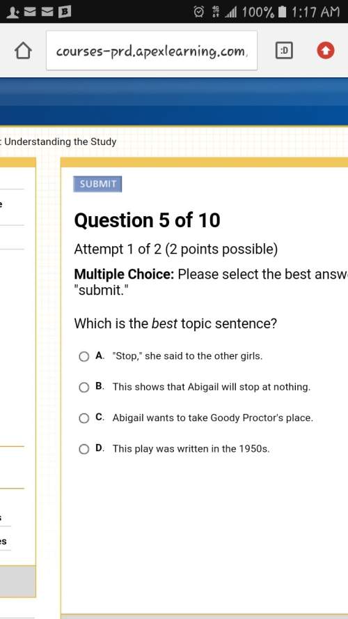 Which is the best topic sentence?