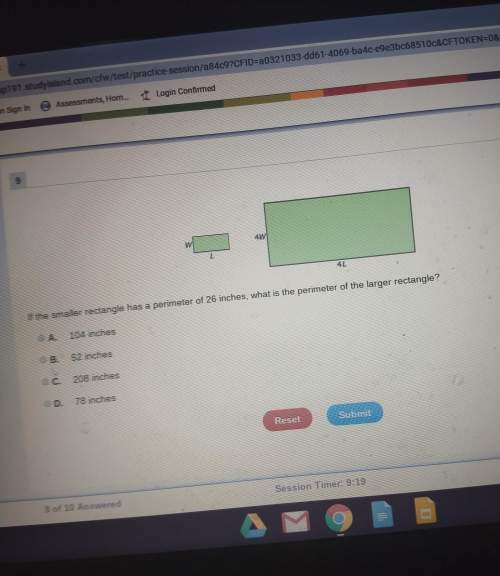 What is the perimeter of the larger rectangle