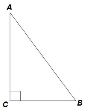 Right triangle abc is shown. which of these is equal to cos(a)?  a) cos(b)  b) cos(c)
