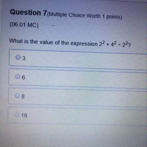 What is the value of the expression 2^2+4^2 divided by 2^2