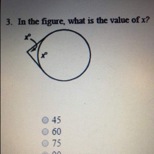 In the figure. what is the value of x? also it cropped out the last answer choice which is 90.