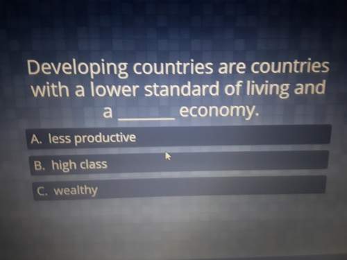 Developing countries are countries with a lower slandered of living and a econom.