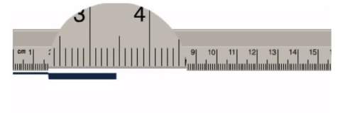 Record the length of the line shown in millimeters. choose one will mark the brainliest.