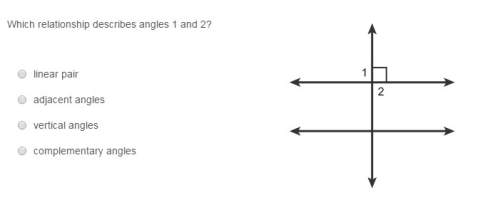 Which relationship describes angles 1 and 2?  a linear pair b ad